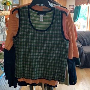 Green plaid vest